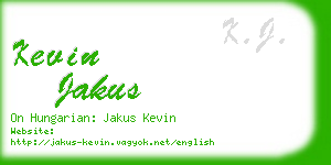 kevin jakus business card